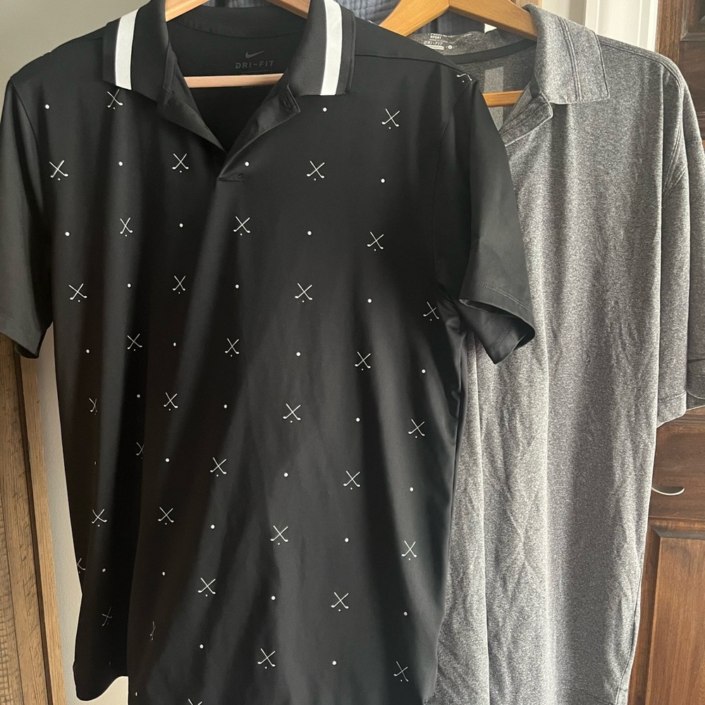 NWOT Nike golf shirt size medium and EUC Nike golf shirt size large